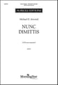 Nunc Dimittis SATB choral sheet music cover